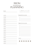 Planner Journalier A4 & A5– Priorités & Objectifs